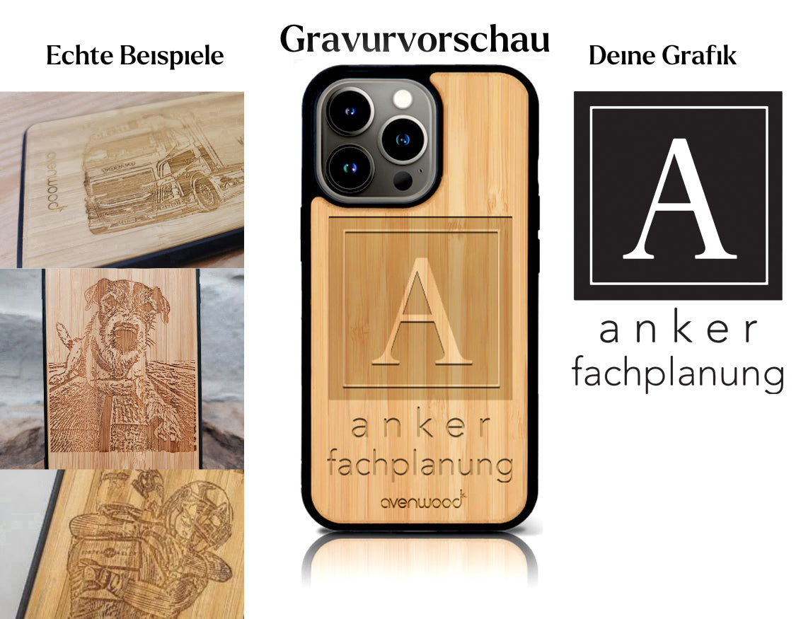 INDIVIDUELL iPhone 13 Pro Bambus-Kunststoff